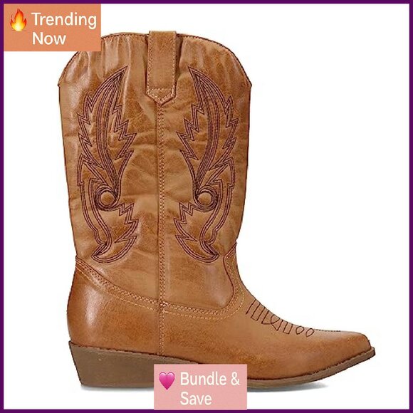 Faux Leather Platform Combat Boots, 1.5" Heel, 12" Shaft - Picture 4 of 8